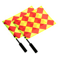 New 1 Pair Football Referee Flag Soccer Sports Match Linesman Flags With Bag Referee Fair Play