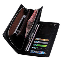 Brand Genuine pu Leather Men Wallets Business Card holder Coin Purse Men s Long Zipper Wallet
