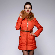 The new 2014 fashion lady down big yards long coat of cultivate one’s morality