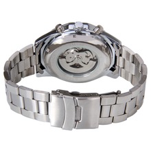 relojes Winner Brand New Fashion Steel Men Male Clock Automatic Mechanical Mens Wrist Dress Skeleton Black