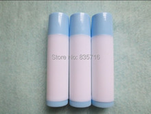 100PCS/LOT 5ML Empty Lipstick Tube,White+blue cap Makeup Lip Gloss Container,Sample Cosmetic Lip Balm Sub-bottling HZ21