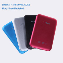 Free shipping Slim Mobile HDD Portable Disk 250GB Storage 2.5” USB2.0 Laptop Desktop External Hard Drive Plug and Play