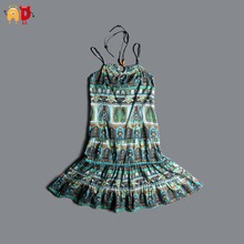 AD National Style Beach Sundress Well-made Girls Dress Teenager Girls Sundress Children Kids Girls Clothing roupas vestidos