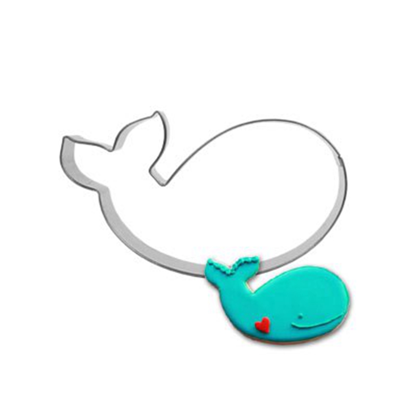 Whale Mold Kitchen Toys Cake Fondant Biscuit Press Icing Set Stamp Cookie Cutter Tools Stainless Steel Best Seller DZ161