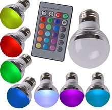 Innovative items 5W E27 RGB 16 Colors LED Light Bulb Lamps Spotlight 85-265V + IR Remote Control Free shipping #a