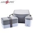 Double Layers Lunch Box Portable Collar Student Microwave Lunch Box Water Bottle Plastic Fashion Dinnerware Sets