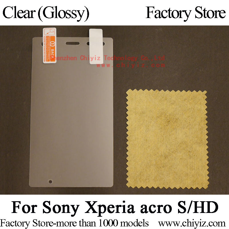 Clear Glossy Screen Protector Guard Cover protective Film For Sony Xperia acro S LT26w for Sony