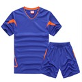 2016 New Men Soccer Jersey Football Clothing Paintless Summer Sportswear Set Male Breathable Soccer Football Jersey