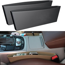 2 Pcs Auto Car Seat Gap Pocket Catcher Organizer Leak-Proof Storage Box Auto Organization Bag Black Or Beige