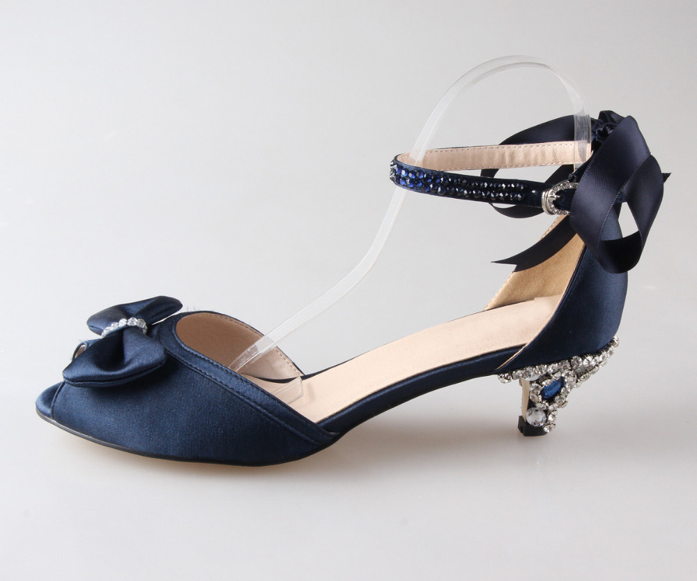 Navy Blue Satin Shoes Promotion-Shop for Promotional Navy Blue ...