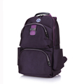 Women Business Casual Deep Purple Backpack Fashion Commuting OL Laptop Bag Waterproof Nylon Practical Large Bag