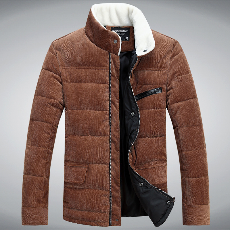 New men\'s stand collar Keep Warm Winter jacket thi...