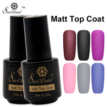 Saviland 1pcs Nail Gel Polish Matt Top Coat Hot Sales UV LED Lacquer Nail Art Tips Dull Finish Top Coat Matte UV Gel