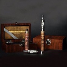 new wooden e fire vaporizer electronic e cigarette smoking e fire kit dual coil atomizer case