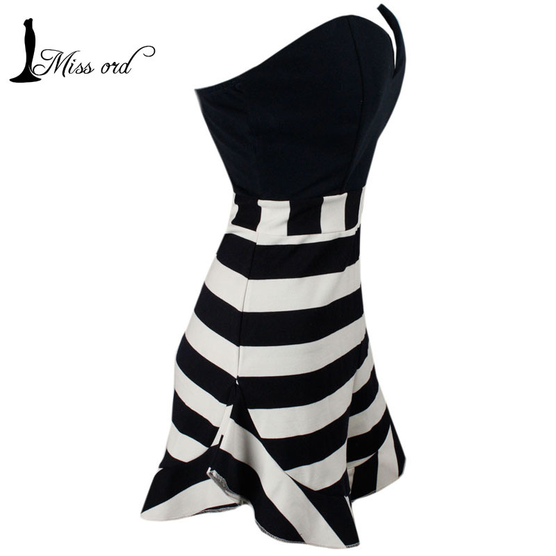 Free shipping 2015 sexy bra black and white stripes playsuits ft2095