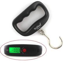 Mini Digital 50Kg/10g LCD Hand Held Luggage Scale Hanging Scale With Hook Pocket Balance Weighing with Backlight Free Shipping
