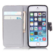 Fashion Cartoon Book Style Leather Flip Phone Case Cover For Apple iPhone SE 5S 5 5se