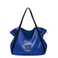 Fashion Nylon Large Bag Solid Color Plain Tote Women Large Capacity Waterproof Light Hand Bag Simple