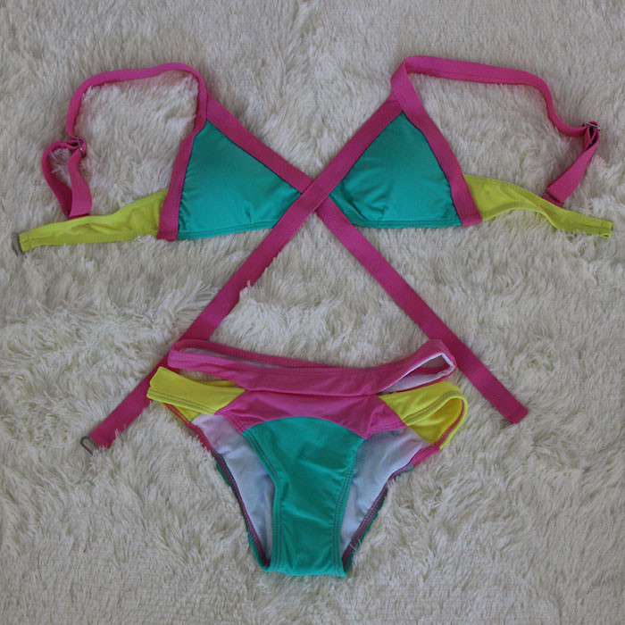 New 2015 Bikinis Women Sexy Women\'s Bikini Set Push-up Padded Bra Swimsuit Bathing Suit Swimwear (3)