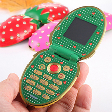 2015 Flip Dual SIM Cards lovely Strawberry Shape unlocked women kids girl cute mini small cell