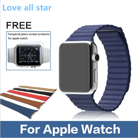 100 Genuine Leather Loop For Apple Watch Quilted Venezia Leather with Adjustable Magnetic Closure Loop For