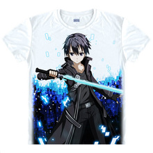 Sword Art Online T-shirts kawaii Japanese Anime tshirt Manga Shirt Cute Cartoon Kirito Kazuto Cosplay shirts 37161946984 tee 176