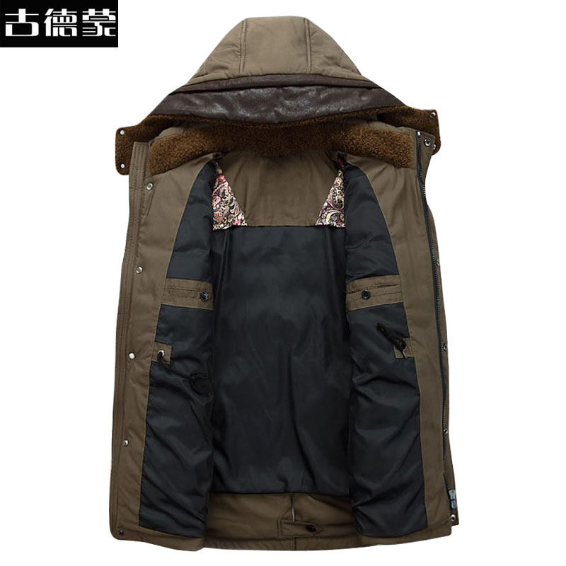 Anti season clearance upscale Korean men Slim Down removable cap thick down jacket men s winter