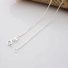 New Womens Mens Real 925 Sterling Silver Slim Round Snake Chain Necklace for Pendants Charms 1MM