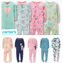 2015 Spring Summer Carter s Baby Rompers Socks Boy Girl Bedclothes 100 Ribbed Cotton Newborn Jumpsuits