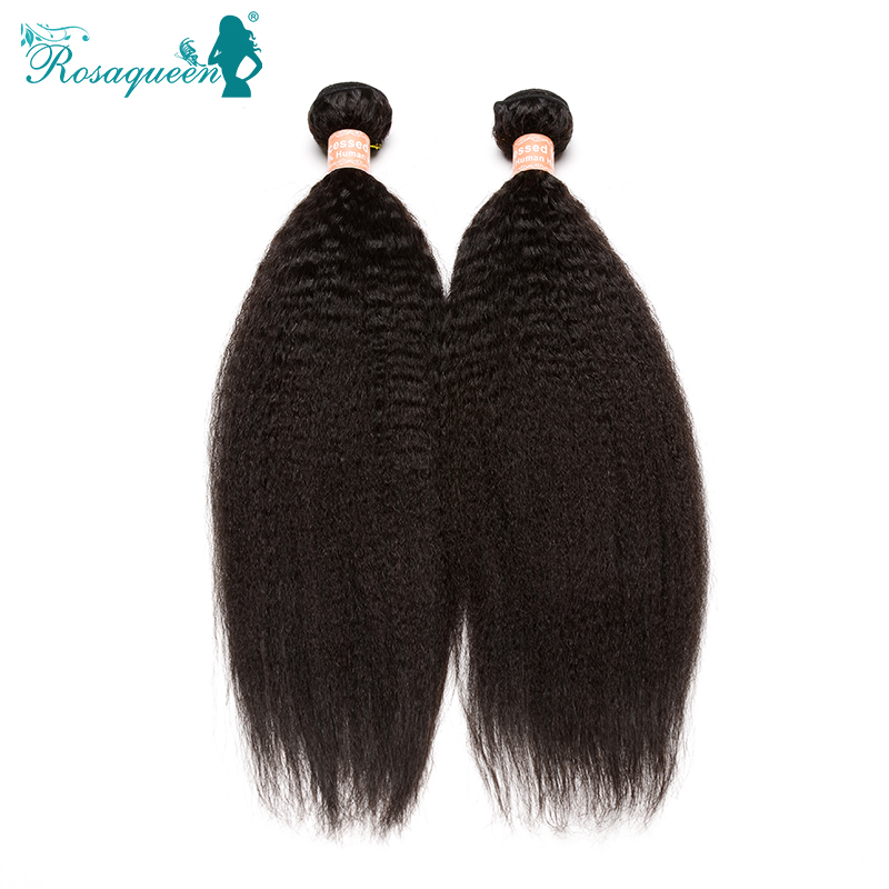 New Arrival Coarse Yaki Human Hair Weaves High Quality 6A Mongolian Kinky Straight Hair Extensions 2Pieces Lot Free Shipping