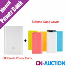 Original Xiaomi Power Bank 5000 mAh Xiaomi 5000 li-ion Polymer USB Power Bank Slim Powerbank Charger + Silicone Case Cover