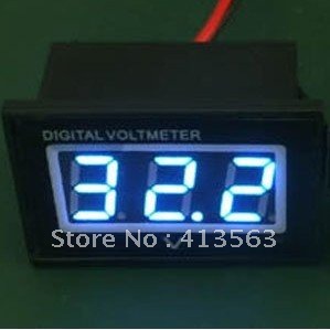 Hot sale!Wholesale  volt meter Waterproof Dust-proof Shockproof  Blue LED Voltage meter Voltmeter DC 4.5-30V Panel meter#00010