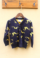 Autumn winter new fashion cardigan the beard jacquard weave baby boys kids soft high quality wool