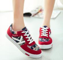 2015 Brand Shoes Women Sneakers Sport Shoes For Women Footwear Chaussure Femme Floral Printed Casual Summer