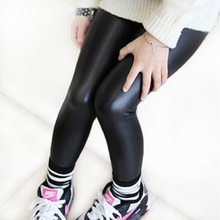 2 12year skinny black kid leather pants girl legging baby pants kid legging leggins girl pants