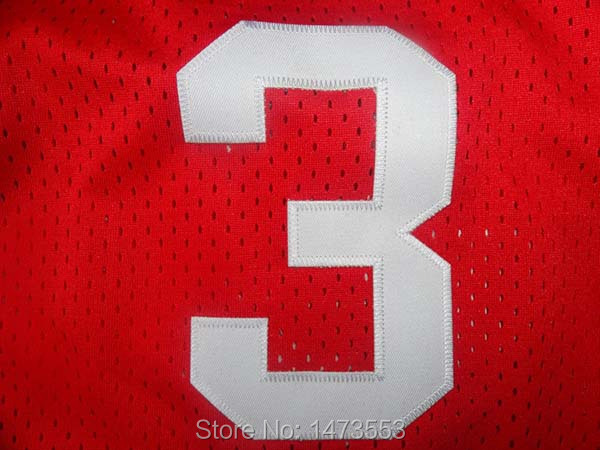Philadelphia #3 Allen Iverson Red Black Throwback Jersey_01