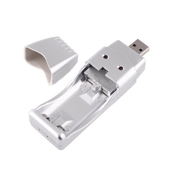 O3T Silver USB Charger for NiMH AA AAA Rechargeable Battery