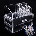 Acrylic Makeup Organizer Drawer makeup case Insert Holder Box Transparent for makeup brushes lipstick maleta de