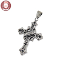 HALIFE Brand Unisex Punk Style Anchor Cross Titanium Stainless Steel Jewelry Metal Pendant for Women and