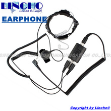 two way radio microphone heavy duty PTT neck throat mic headset, walkie talkie radio tactical throat mic