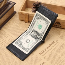 Quality Guarantee Money clip for Cash Holder solid mens wallet genuine leather wallet clips with card