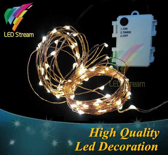 Гаджет  Outdoor Timer 10M 100 led 3AA Battery Powered LED Copper Wire Fairy String Lights lamp for Christmas, Holiday, Wedding and Party None Свет и освещение