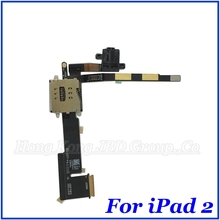Original For Apple iPad 2 3G Version New Headphone Jack Audio Flex Cable w/ SIM Card Slot Socket Replacement Free Shipping