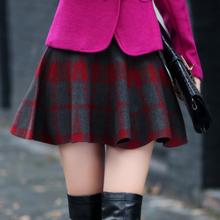 2016 spring hot sell preppy chic red casual short skirts women s scotland skirt tartan font