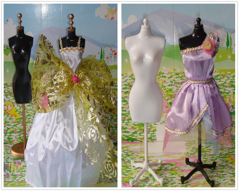 50Pcs/lot 1/6 Dolls Clothes Model Stand Dresses Show Standers For 11'' 30cm Dolls Clothes Hanger Factory Wholesale 2 Designs HOT