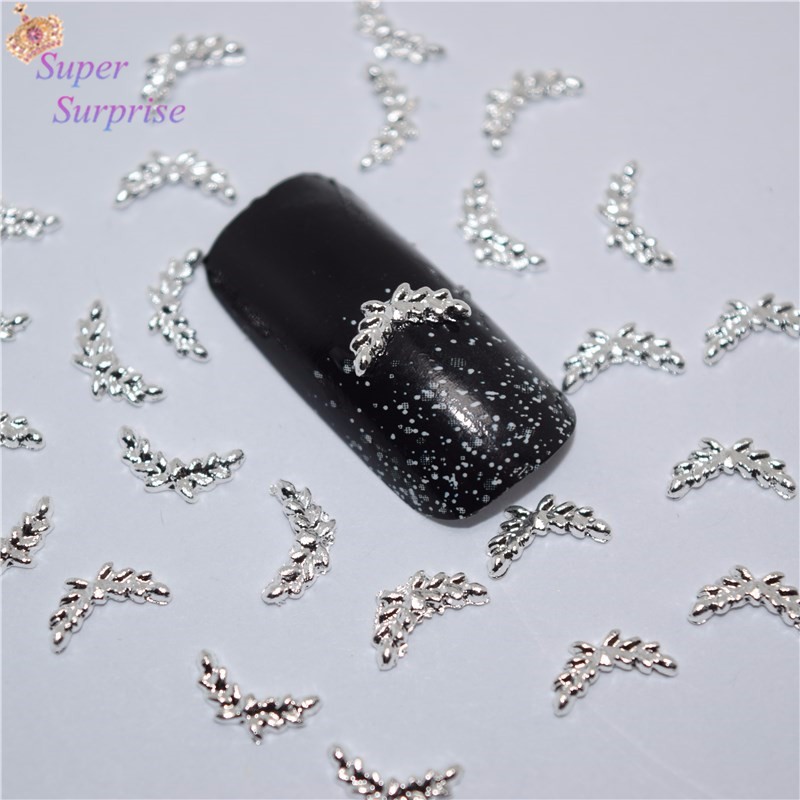 New Silver Butterfly Nail Stickers 3d Metal Alloy Nail Art