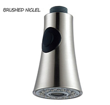 Pull-out Spray Head for Bathroom Kitchen Faucet Universal Replacement Part, Brushed Nickel/Chrome