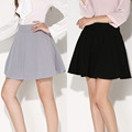 New Womens Miniskirt Autumn Fashion Slim Pleated Short Skirts Black Gray Pink Cute Skater Skirt Female