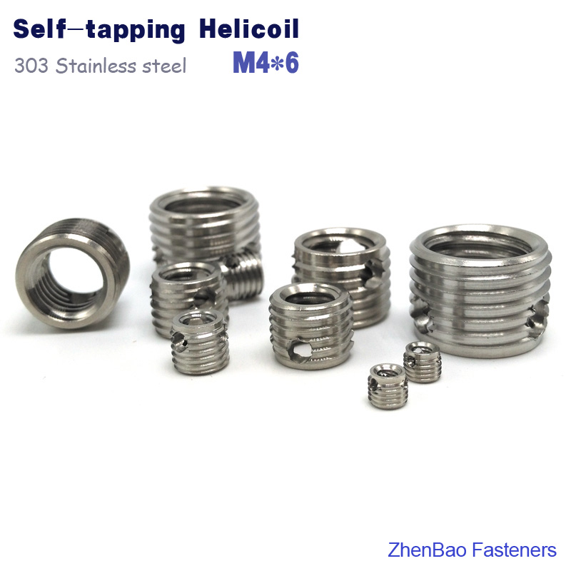 m4*6 , 20pcs/lot , sus303 stainless steel wire thread inserts for