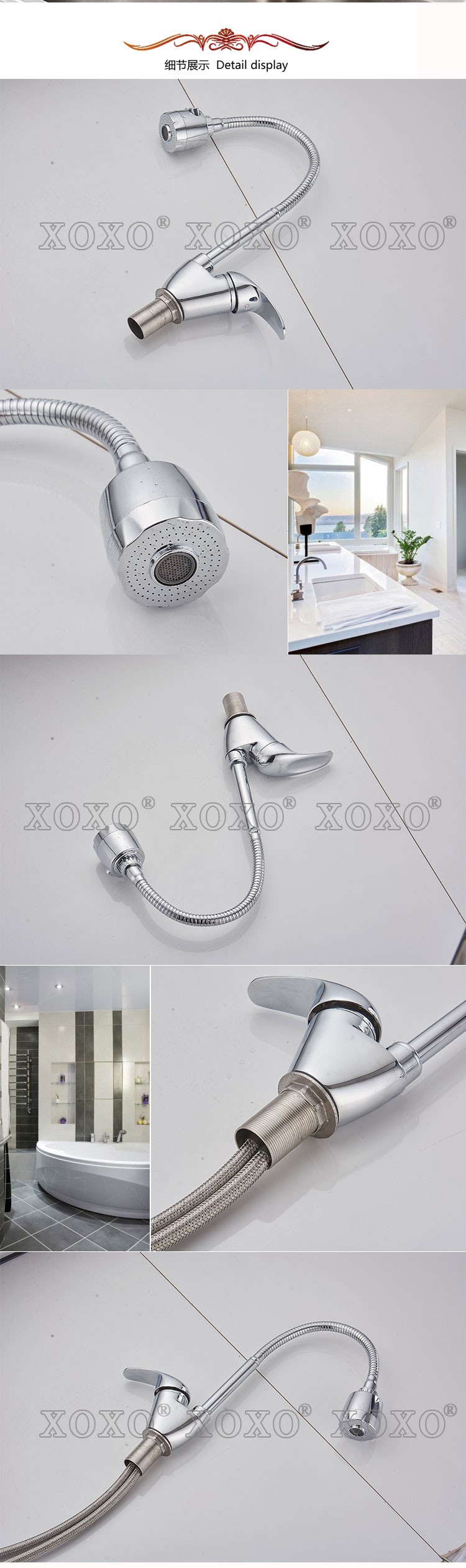 XOXO Brass mixer tap cold and hot water kitchen faucet kitchen sink tap  Multifunction shower Washing machine 2262